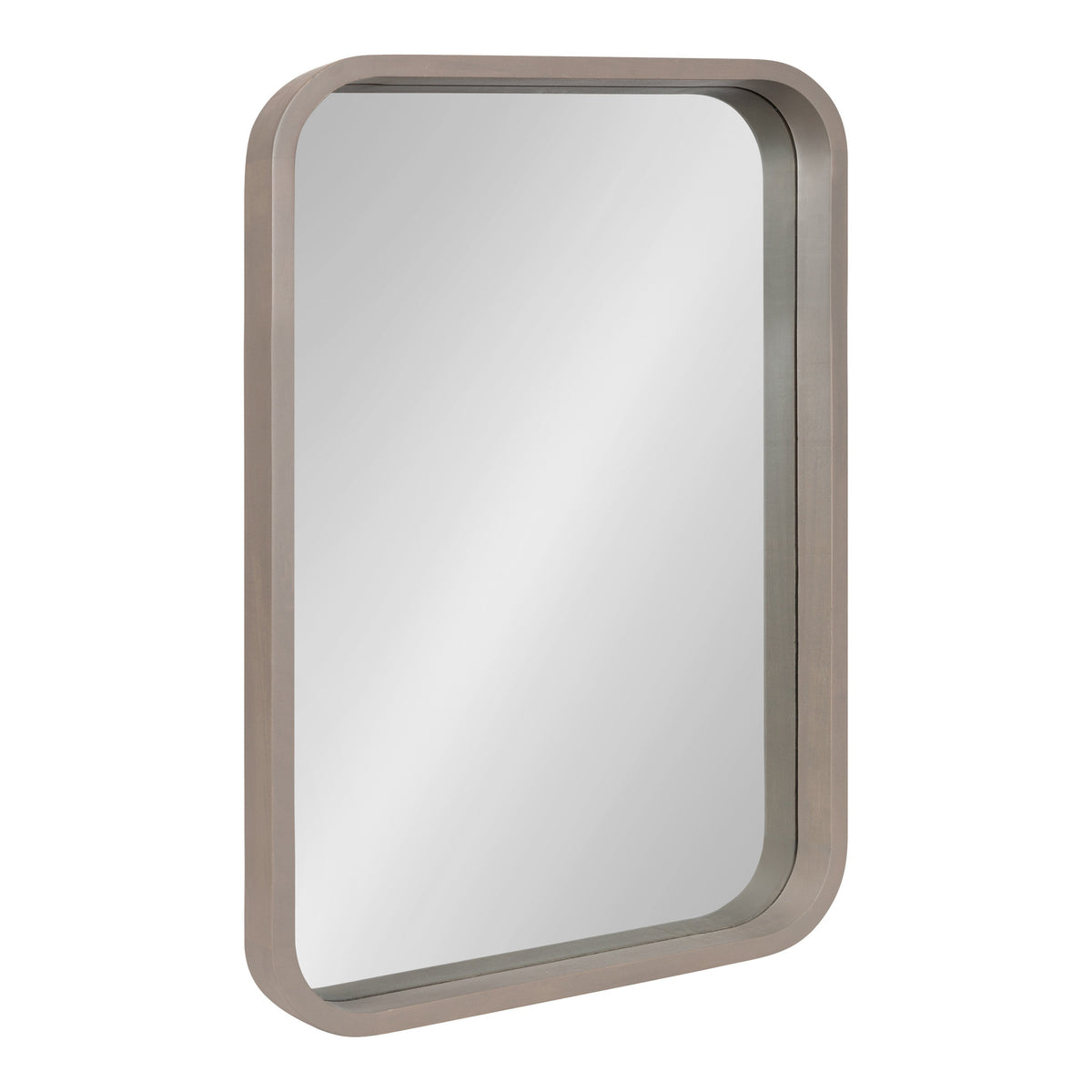 Hutton Wood Framed Radius Rectangle Mirror